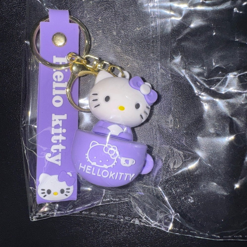 Hello Kitty Lavender Keychain Charm, NEW
